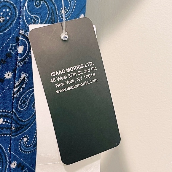 Isaac Morris Women's Size XS Blue Indigo Bandana Graphic Bodysuit - Picture 6 of 12